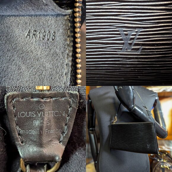 LOUIS VUITTON Black Epi Leather Accessories Pochette 24 Bag - Picture 3 of 15